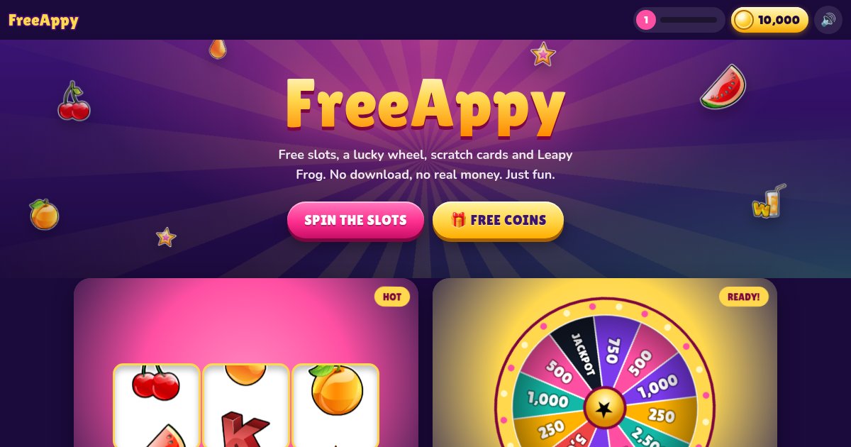 The FreeAppy games portal